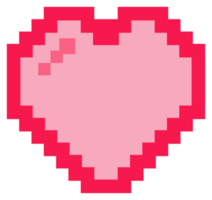 cute little 8bit pixel heart decoration png