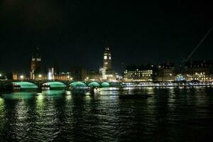 London in the UK in December 2022. A view of London at night photo