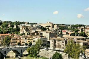 A panoramic view of Rome in Italy photo