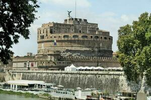 A panoramic view of Rome in Italy photo