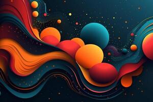 Creative colorful wallpaper background design illustration. photo