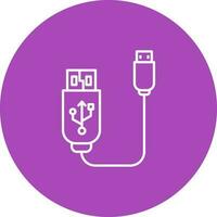 Usb Cable Vector Icon