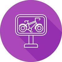 icono de vector de carril bici