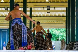 Yogyakarta, Indonesia on October 2022. Abdi dalem mataya, courtiers of the Yogyakarta Palace who are dancers. T photo