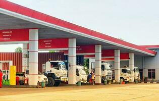 West Java, Indonesia on August 29, 2021. Gas Station in Indonesia, which is owned by Pertamina, photo