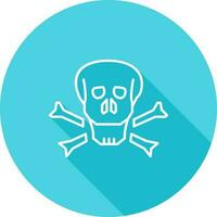 icono de vector de calavera pirata