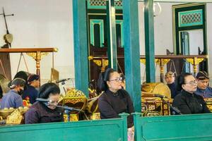 Yogyakarta, Indonesia on October 2022. Abdi dalem mataya, courtiers of the Yogyakarta Palace who are dancers. T photo