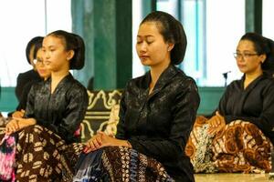Yogyakarta, Indonesia on October 2022. Abdi dalem mataya, courtiers of the Yogyakarta Palace who are dancers. T photo