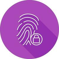 Fingerprint Lock Vector Icon