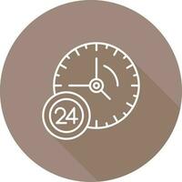 24 Hour Service Vector Icon