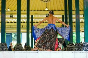 Yogyakarta, Indonesia on October 2022. Abdi dalem mataya, courtiers of the Yogyakarta Palace who are dancers. T photo