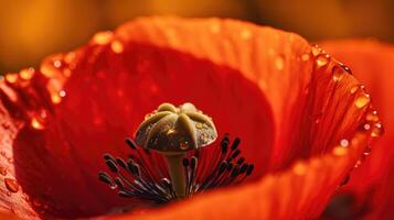 Poppy flowers. Illustration photo