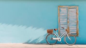 bicicleta en vistoso antecedentes. ilustración ai generativo foto