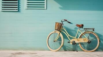 bicicleta en vistoso antecedentes. ilustración ai generativo foto