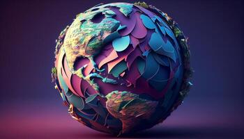 resumen globo antecedentes ilustración vector diseño obra.de.la.tierra globo Arte abstracción, ai generado foto