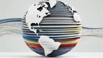 Abstract Globe background illustration design artwork.earth globe art abstraction, photo