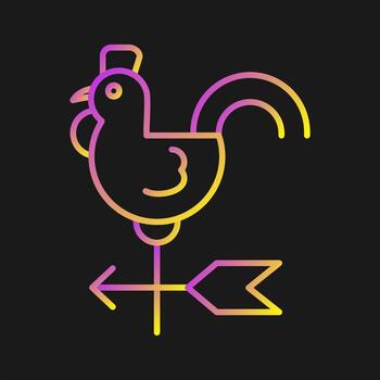 icono de vector de veleta de viento