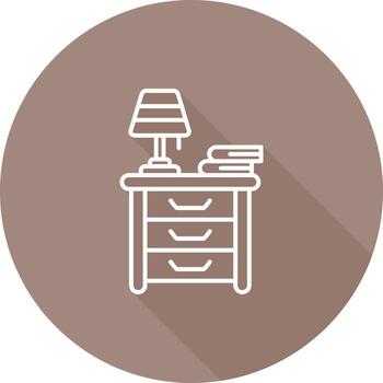 icono de vector de mesita de noche