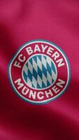 bayer munchen Germania rosso verticale logo bandiera ciclo continuo sfondo HD video