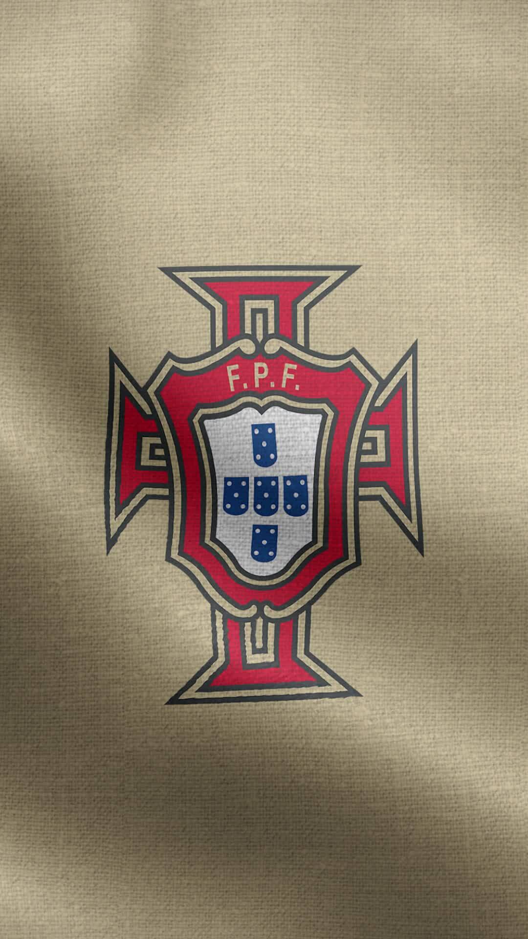 FPF Seleccao Portugal Football Team Golden Vertical Logo Flag Loop ...