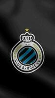 club brugge kv Belgique noir logo verticale drapeau boucle Contexte HD video