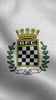 boavista fc Portugal Weiß Vertikale Logo Flagge Schleife Hintergrund hd video