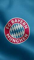 Bayer munchen Alemania azul vertical logo bandera lazo antecedentes hd video