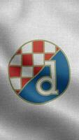 Dínamo zagreb Croácia branco logotipo vertical bandeira ciclo fundo hd video