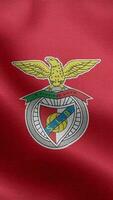 sl benfica Portugal rot Vertikale Logo Flagge Schleife Hintergrund hd video