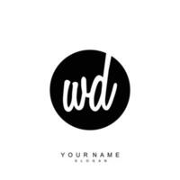 WD Initial beauty floral logo template vector