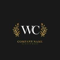 WC Initial beauty floral logo template vector