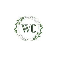 WC Initial beauty floral logo template vector