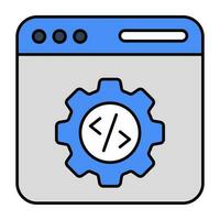 Unique design icon of web coding vector