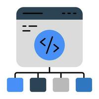 Unique design icon of web coding vector