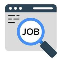 An icon design of search job vector
