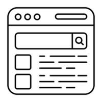 line design icon of search box vector