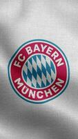 Bayer Munchen Germany White Vertical Logo Flag Loop Background HD video
