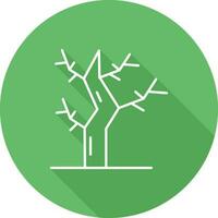 icono de vector de árbol seco