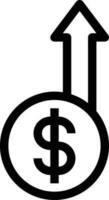 ilustración de vector de dólar en un fondo. símbolos de calidad premium. iconos vectoriales para concepto y diseño gráfico.