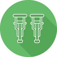 Crutches Vector Icon