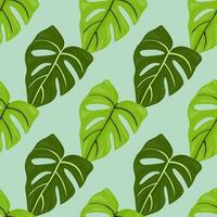 Botanical leaf wallpaper. Tropical pattern, palm leaves floral background. Abstract exotic plant seamless pattern. vector