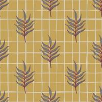 Fern leaf wallpaper. Abstract exotic plant seamless pattern. Tropical palm leaves pattern. Botanical texture. vector