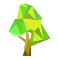 Abstract low poly tree icon isolated. Geometric polygonal style. 3d low poly. vector