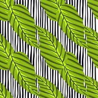 decorativo tropical palma hojas sin costura modelo. selva hoja fondo de pantalla. exótico botánico textura. vector