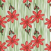 Hand drawn floral wallpaper. Cute flower seamless pattern. Naive art style. vector