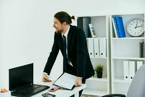 man in a suit official documents work office lifestyle photo