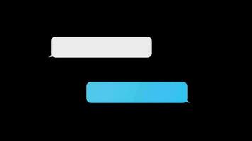 mensagens bate-papo bolha discurso digitando diálogo cópia de espaço ícone animação ciclo com alfa canal video