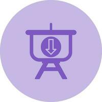 Downloading Presentation Vector Icon