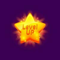 Game level up reward star rate icon or symbol vector