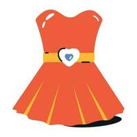 Catchy flat icon of mini frock vector